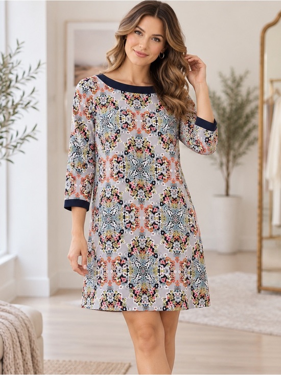 J. Crew Dresses & Skirts - J. Crew Kaleidoscope Floral Mosaic Shift Dress Size 8
